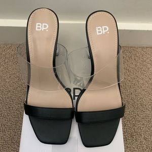 BP. Naomi Clear Block Heel Sandal
